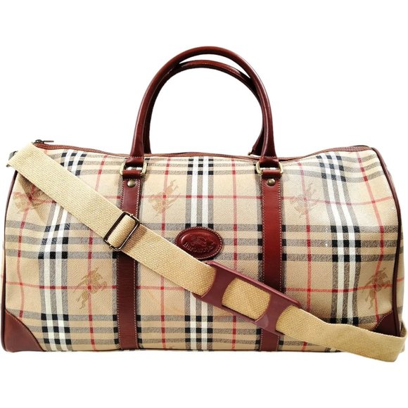 230438W Burberry Travel Bag Brown PVC - Picture 1 of 9